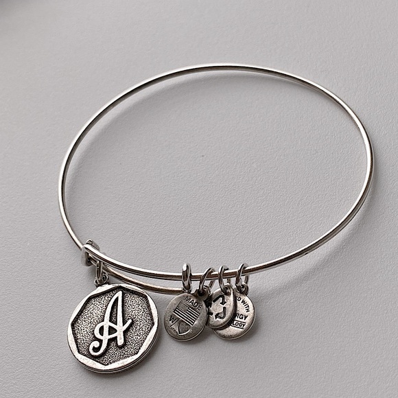 Alex and Ani Jewelry - A initial charm bracelet by Alex and Ani